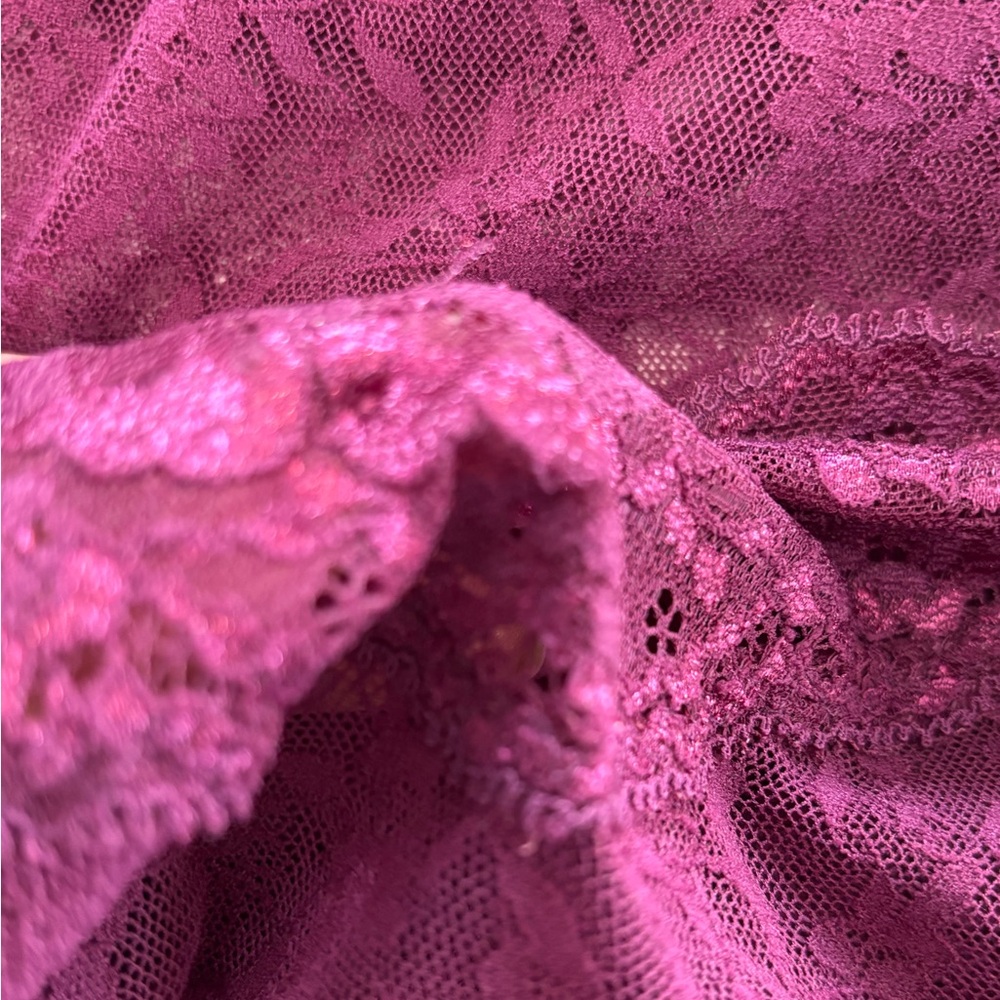 HANKY PANKY Burgundy Lace Chemise Size Medium - Picture 7 of 7